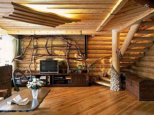 Оригинальные идеи для оформления интерьера деревянного дома