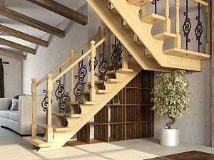 Лестница на второй этаж – секреты совершенства в деревянном доме